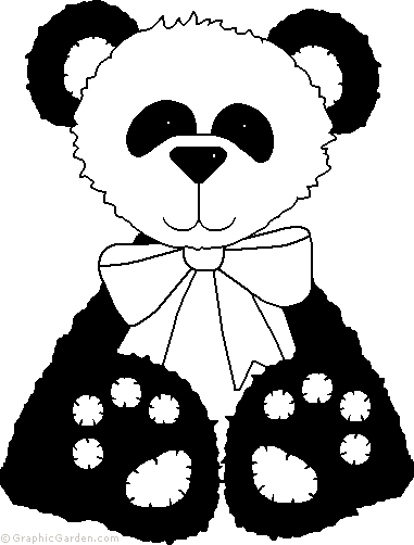 Gráficos para colorear: Oso Panda.